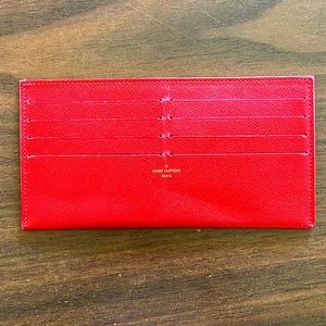 Red Louis Vuitton Felice Insert / Card Holder